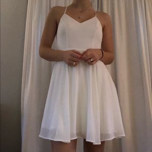 White mini dress